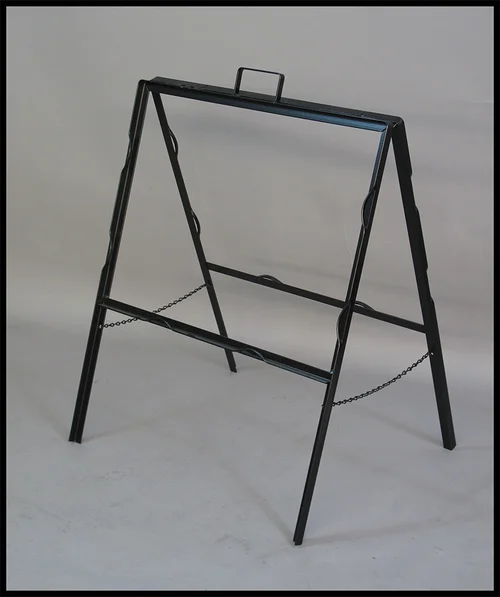 Real Estate A-Frame Sign Holders – Black Powder-Coated Steel