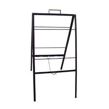 Real Estate A-Frame Sign Holders – Black Powder-Coated Steel